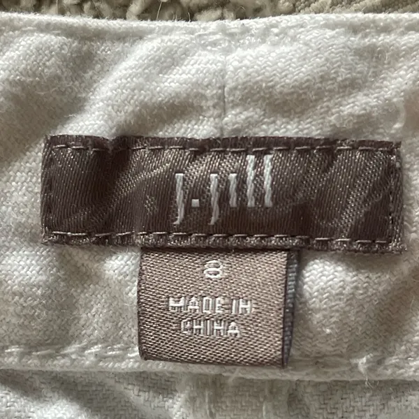 J. Jill Women's White Linen Shorts Cuffed Relaxed Beach Summer Coastal 8 - Image 2