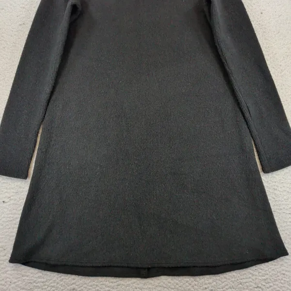 Lulus Black Turtleneck Long Sleeve Ribbed Knit A-Line Mini Dress DD3196 Small - Image 7