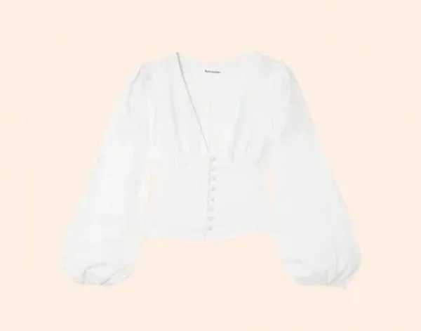 1HR SALE ⚡Reformation Aryn Top (White) - Image 2