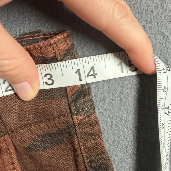 Sundry Camo Ankle Pants Womens 25 Brown Twill Pleated Crop Pockets Relaxed NWT - Image 8