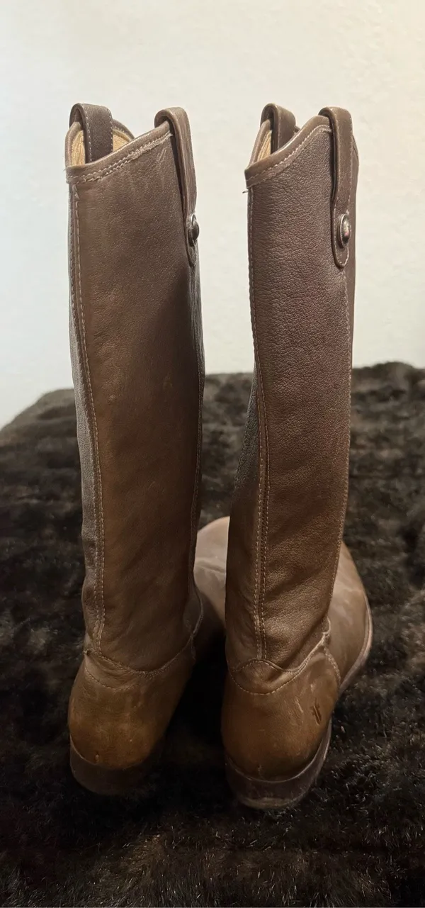 FRYE MELISSA BUTTON BOOTS 10 B leather tall equestrian western horse - Image 5