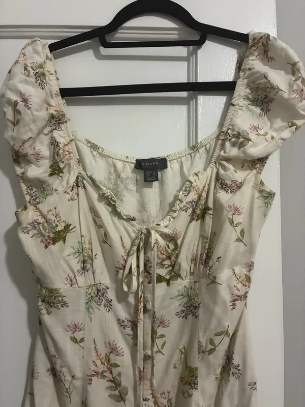 Cream floral dress - Image 2