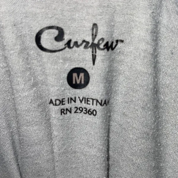 Curfew Womens Pullover Hoodie Long Sleeve Hooded Stretch Pocket Gray Size Medium - Image 4