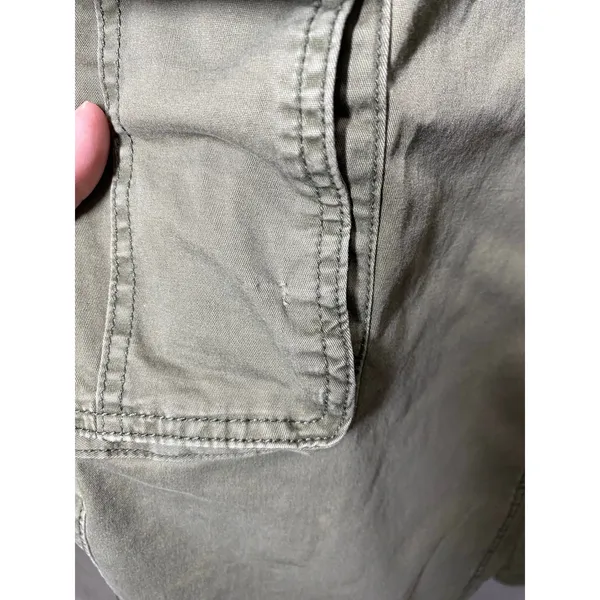 Hollister Ultra High Rise Baggy Green Cargo Pants Sz 14R Boho Outdoors Casual - Image 4