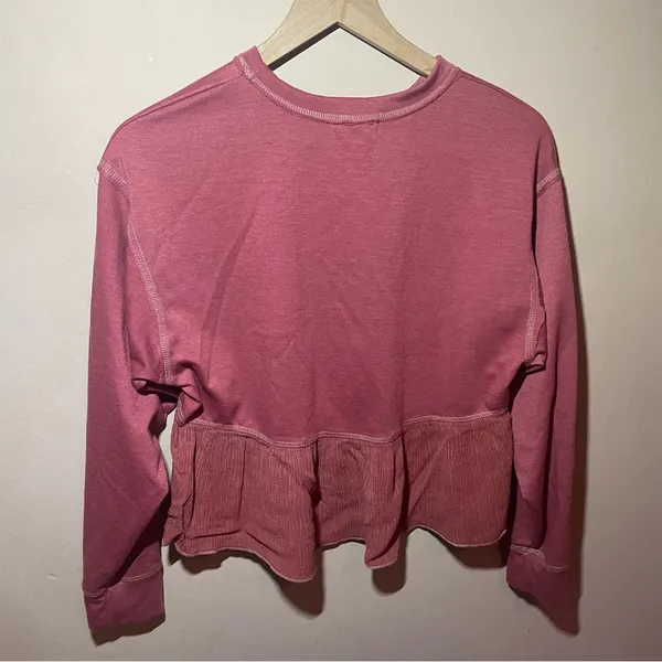 Altar'd State Dusty Rose Ruffle Hem Blouse - Image 2
