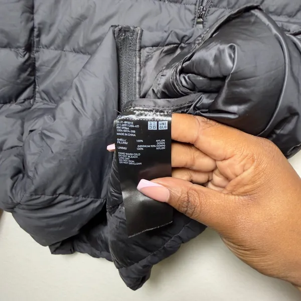 Uniqlo Women Ultra Light Down‎ Filled Jacket Medium Black Puffer Water Repellent - Image 7