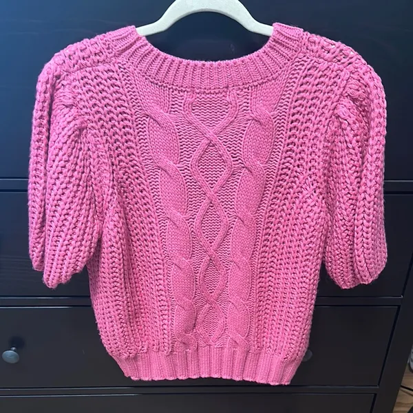 Pink vestique sweater top - Image 2