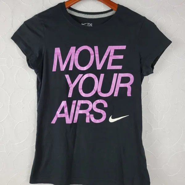 Nike x The Athletic Dept Womens T-shirt Size L Blue Move Your Airs Slim Fit Tee - Image 7