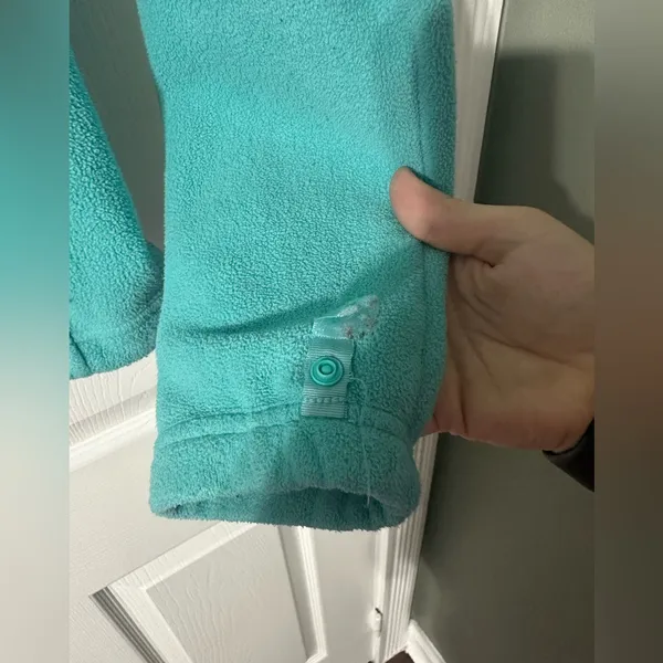 The North Face Women's Medium Teal Green Full Zip Fleece Jacket Outdoor Activewe - Image 4