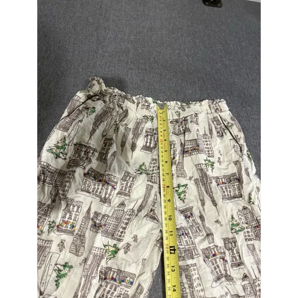 Aerie Women's Pajama Jogger Pants Sz M Knit City Graphic Holiday Christmas - Image 5