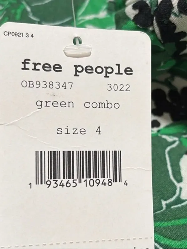 Free People Beach Party MIDI Dress - Green Combo - Image 5