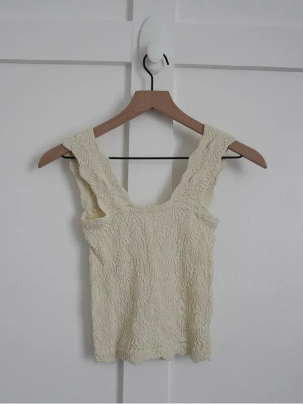 Free People Cream Tank Top - Image 3