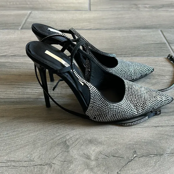 Zara rhinestone heels - Image 4