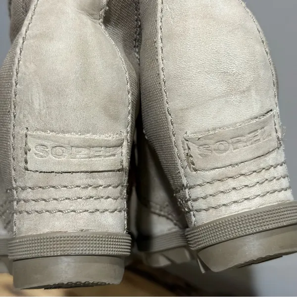 Sorel Canvas & Leather PDX Wedge Lace‎ Up Bootie Size 6.5 A58 - Image 14