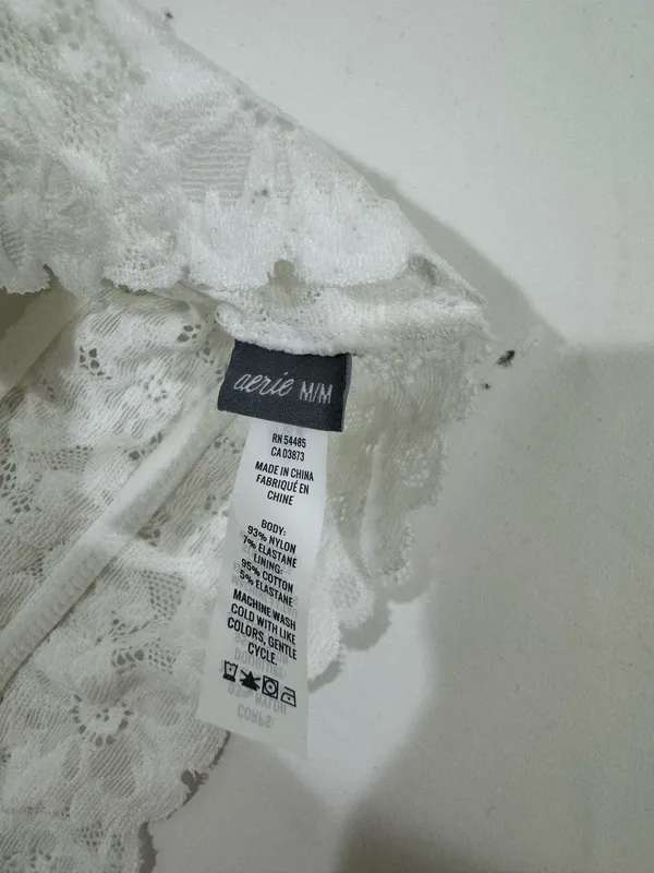 Aerie Lace Bralette Halter White - Image 4