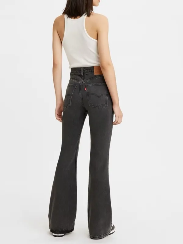 Women’s Levi’s Premium 70s High Flare Jeans Faded Black Size 28 - Image 3