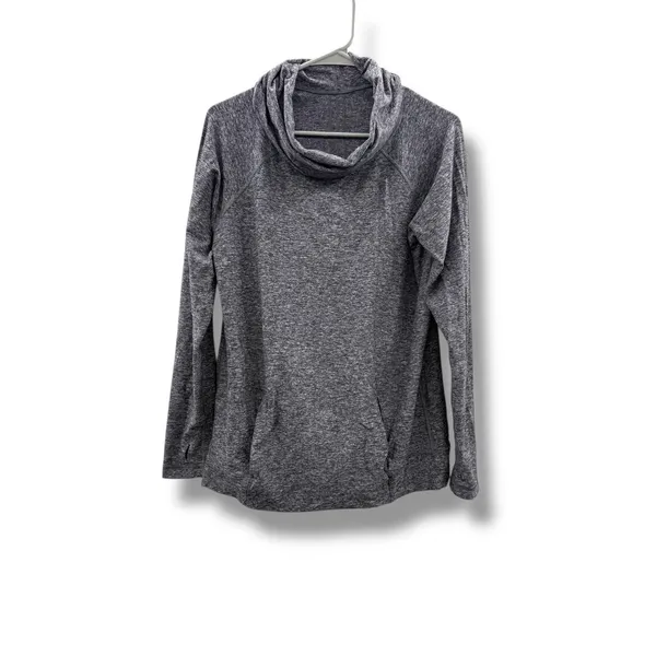 Lululemon Cowl Neck Pullover Women's Size 8 Gray Make A Move Along Stretch Gym‎ - Image 2