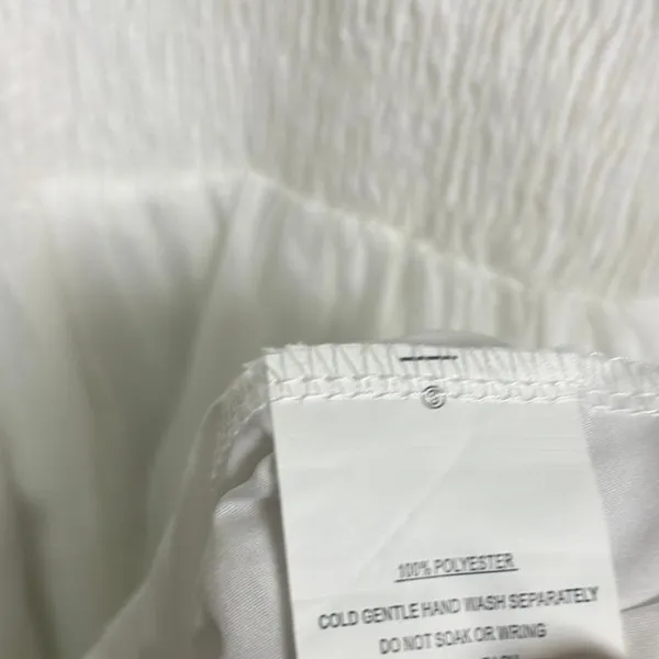 Selfie Leslie‎ White Secret Garden Long Sleeve Smocked Bodice Dress Size Large - Image 9