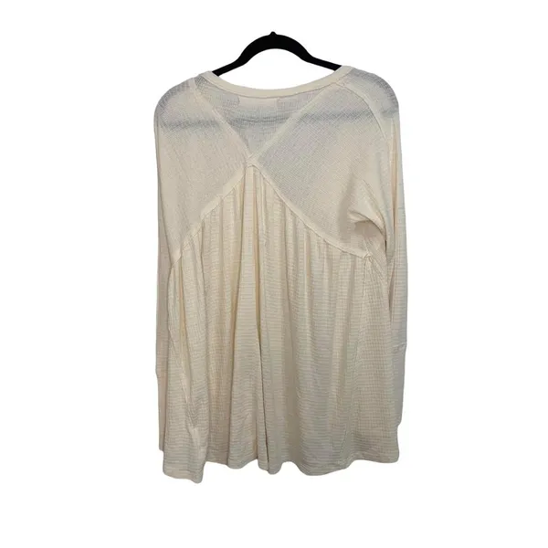 Free People We‎ The Free Citrine Thermal Ecru Top Large #OB891958 - Image 6
