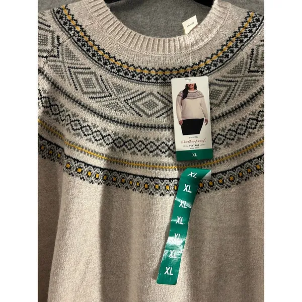 weatherproof fair isle sweater xl NWT - Image 2