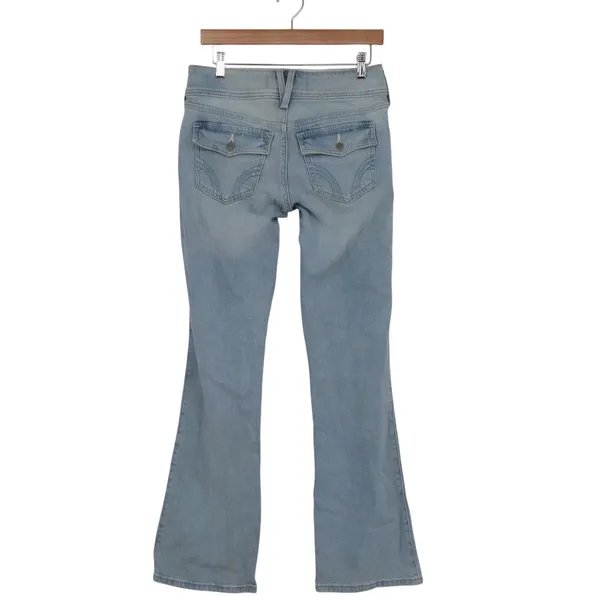 Hollister Low-Rise Bootcut Jeans Light Wash Blue 4L W27 Long - Image 8