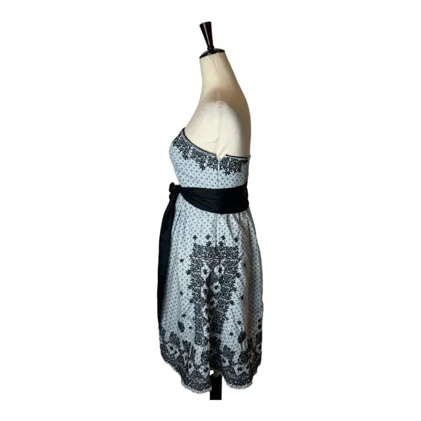 Anthropologie Moulinette Soeurs Dress Women 2 Blue Embroidered Strapless Elysian - Image 6