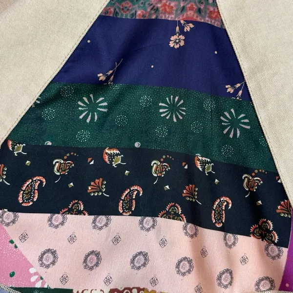 Free People Dark Academia Preppy Menswear Peirrot Scarf Midi Skirt Size 6 - Image 10