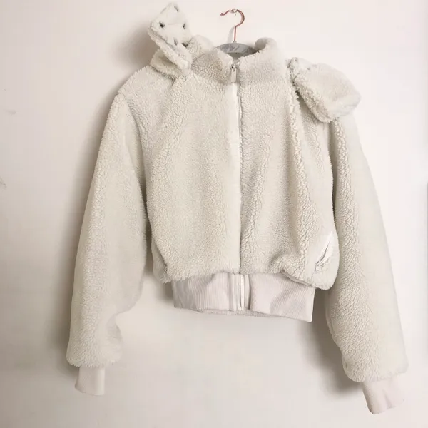 Alo Foxy Sherpa Jacket Ivory S - Image 2