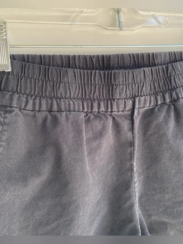 Prana black organic cotton embroidered mid rise shorts boho outdoorsy M - Image 3