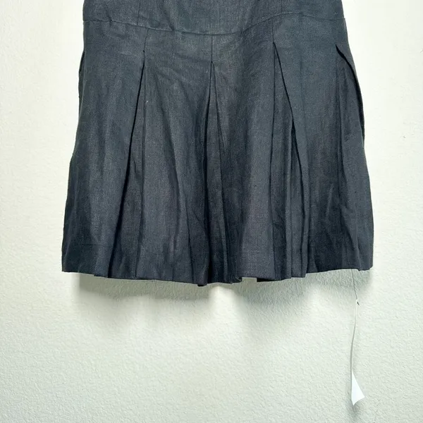 Reformation Isabeli Linen Strapless Mini Dress Black 10 NWT Summer - Image 6