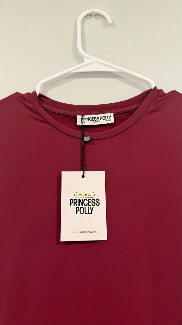 Princess Polly Arnim Long Sleeve Top Wine Red - Image 2