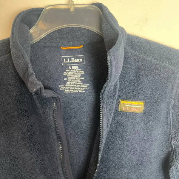 LL Bean Blue Fleece Jacket - Image 3