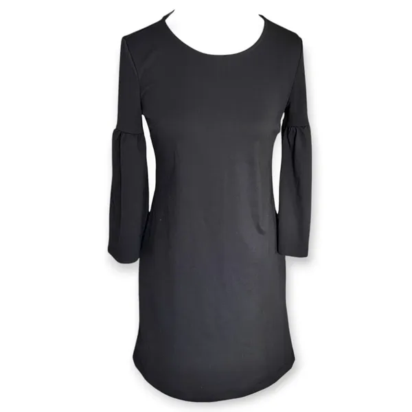 Gap Dress Black XS Shift Winter Fall Wedding Bell 3/4 Sleeve Fall Winter Office - Image 2