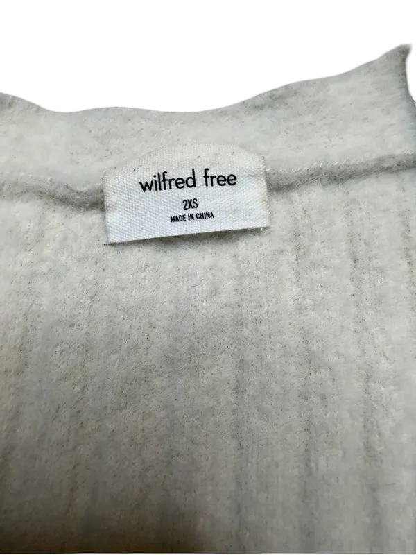 🧶 Wilfred Free 2XS Ribbed Button Front V Neck Cardigan Sweater Nylon 🧶 - Image 4