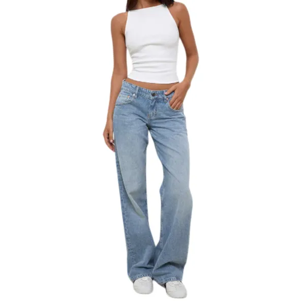 MOTEL Rocks Low-Rise Parallel Straight Jean W 30 Blue Everyday Prepy Stylish Y2K - Image 14