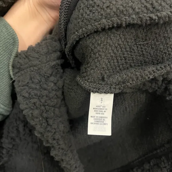 Aerie Dream Sherpa Quarter Zip Pullover Sweatshirt Women’s Small - Image 7
