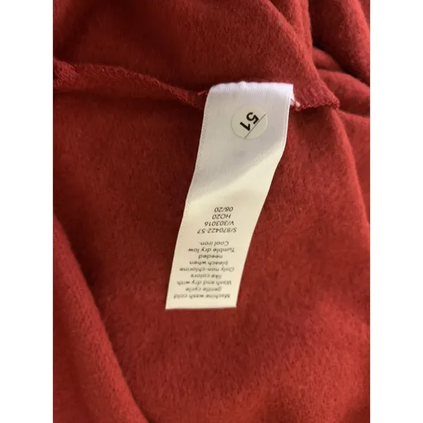 Athleta Red Luxe Lounge Sweatshirt‎ Athleisure Minimalist Basic XS - Image 6