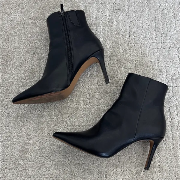 Steve Madden Black Pointy Toe Booties - Image 2