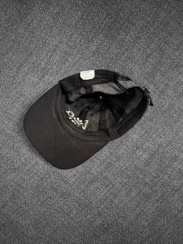 Dog Mom Distressed Black Cotton Baseball Cap - Image 4