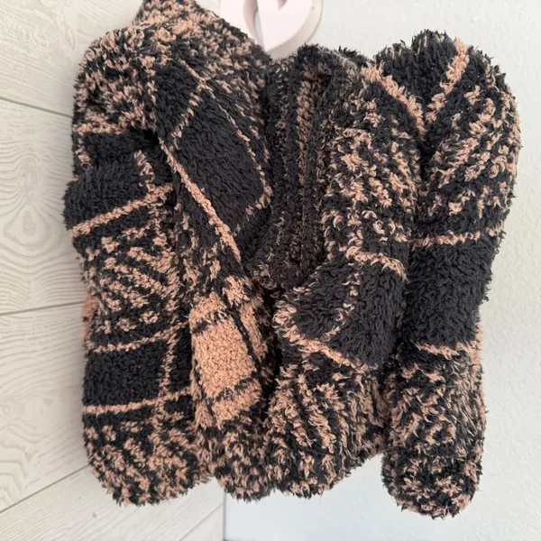 Skims Cozy Knit Plaid Jumpsuit Romper - Image 12