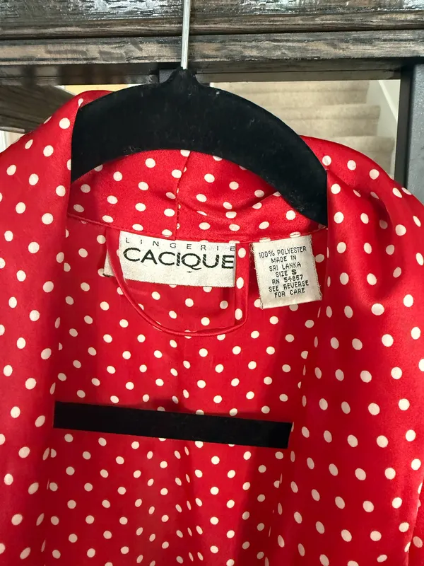 Cacique Red polka dot robe - Image 3