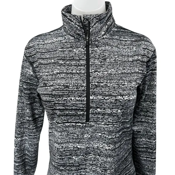 Old Navy Active Gray Long Sleeve Half Zip High Neck Activewear Sweatshirt Top M - Image 3