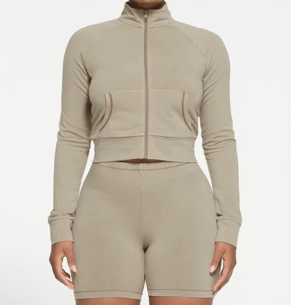 SKIMS LIMITED EDITION TRACK JACKET 'TAUPE' - Image 5