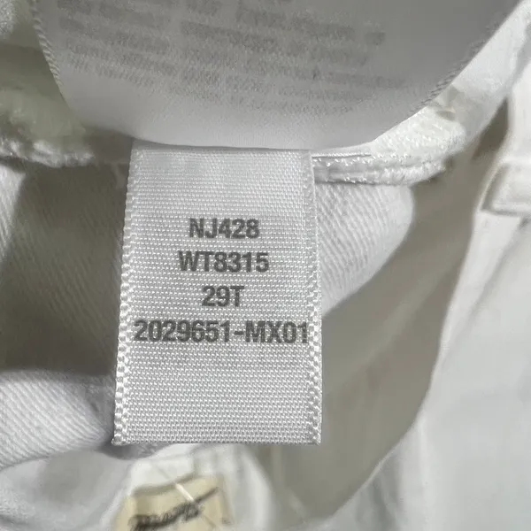 NWT Madewell Mid-Rise Kick Out Crop White Jeans Size 25‎ Denim Pants - Image 8