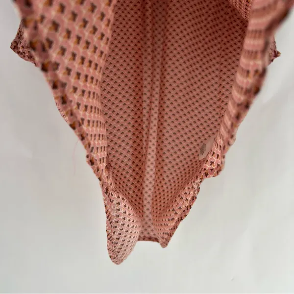DR2 Womens Pink Geometric Floral Patterned Lightweight Woven Button Front Blouse - Image 6