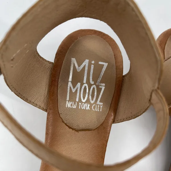 Miz Mooz Leather and Raffia‎ Heeled Sandals Chaise Sand Size EU 39 US 8.5 - Image 7