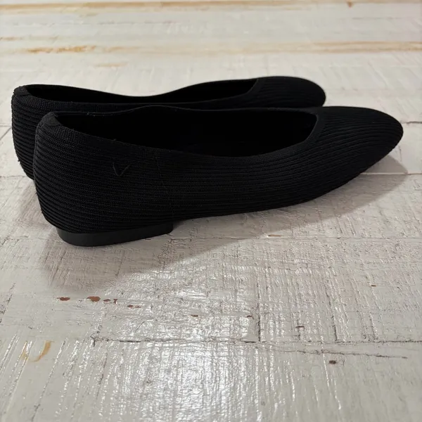 Vivaia Square-Toe V-Cut Flats Margot 2.0 EU size 41 US size 9.5 Black‎ Knit - Image 4