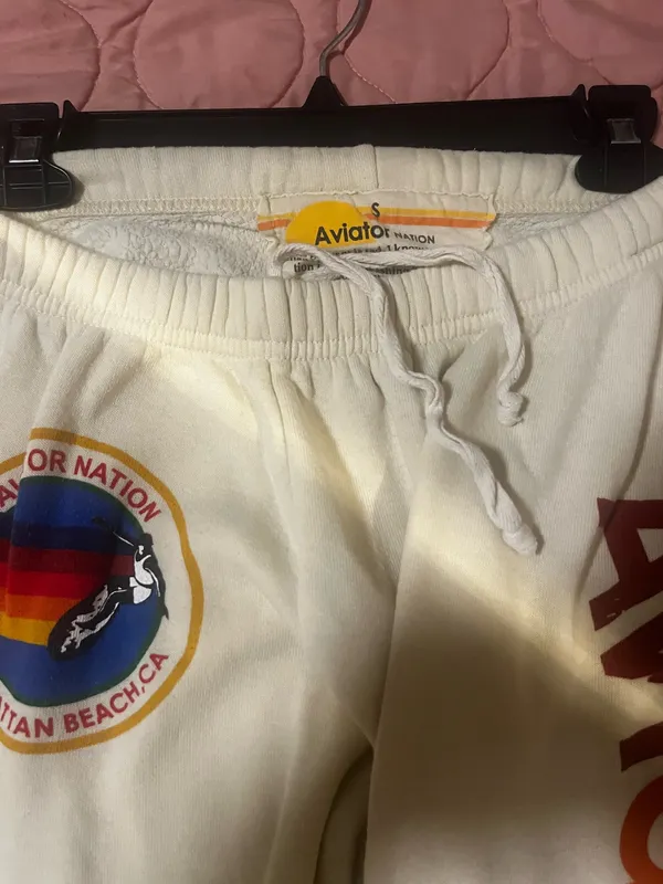 Aviator Nation light-Cream Logo sweats - Image 5