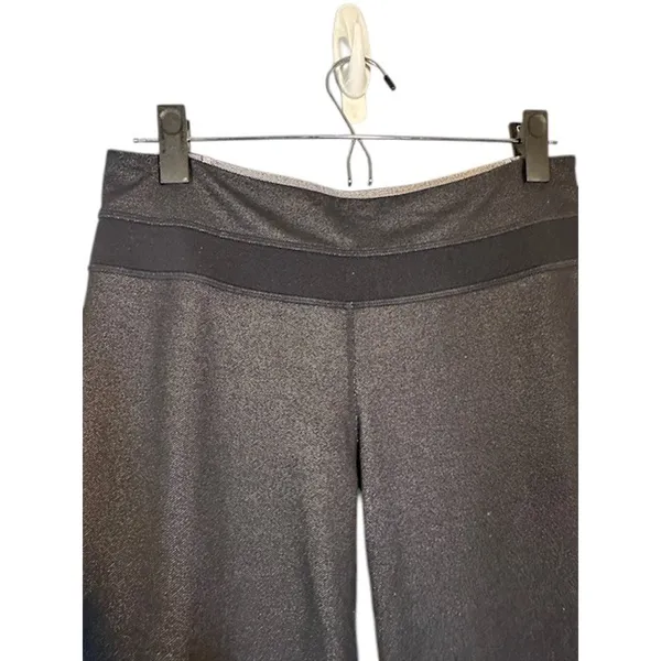 Lululemon Gray Black Wide Leg Flared Athletic Running Lounge Pants Women Sz 6 - Image 7
