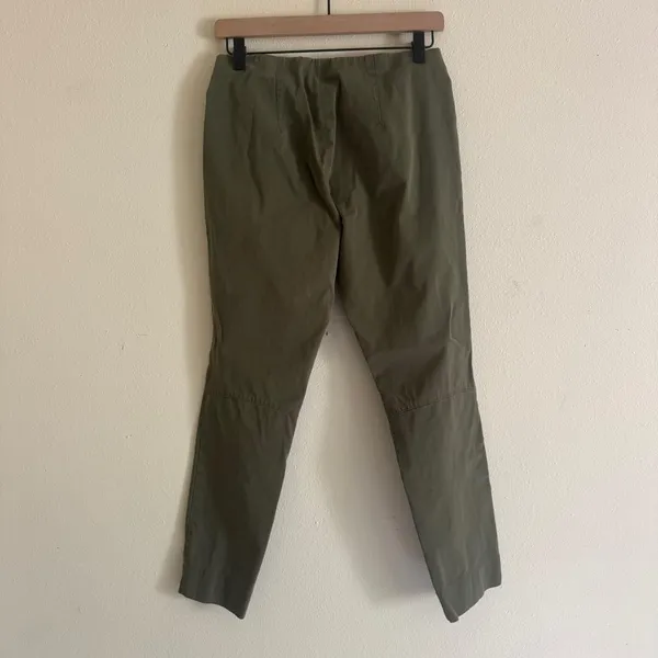 Via Masini 80 Firenze Olive Pull On Cigarette Pants Made Italy Stretch Ankle - Image 4